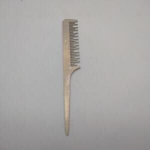 Vintage Life-Time Aluminum Metal Rat Tail Comb MADE IN USA Barber Beautician 7”